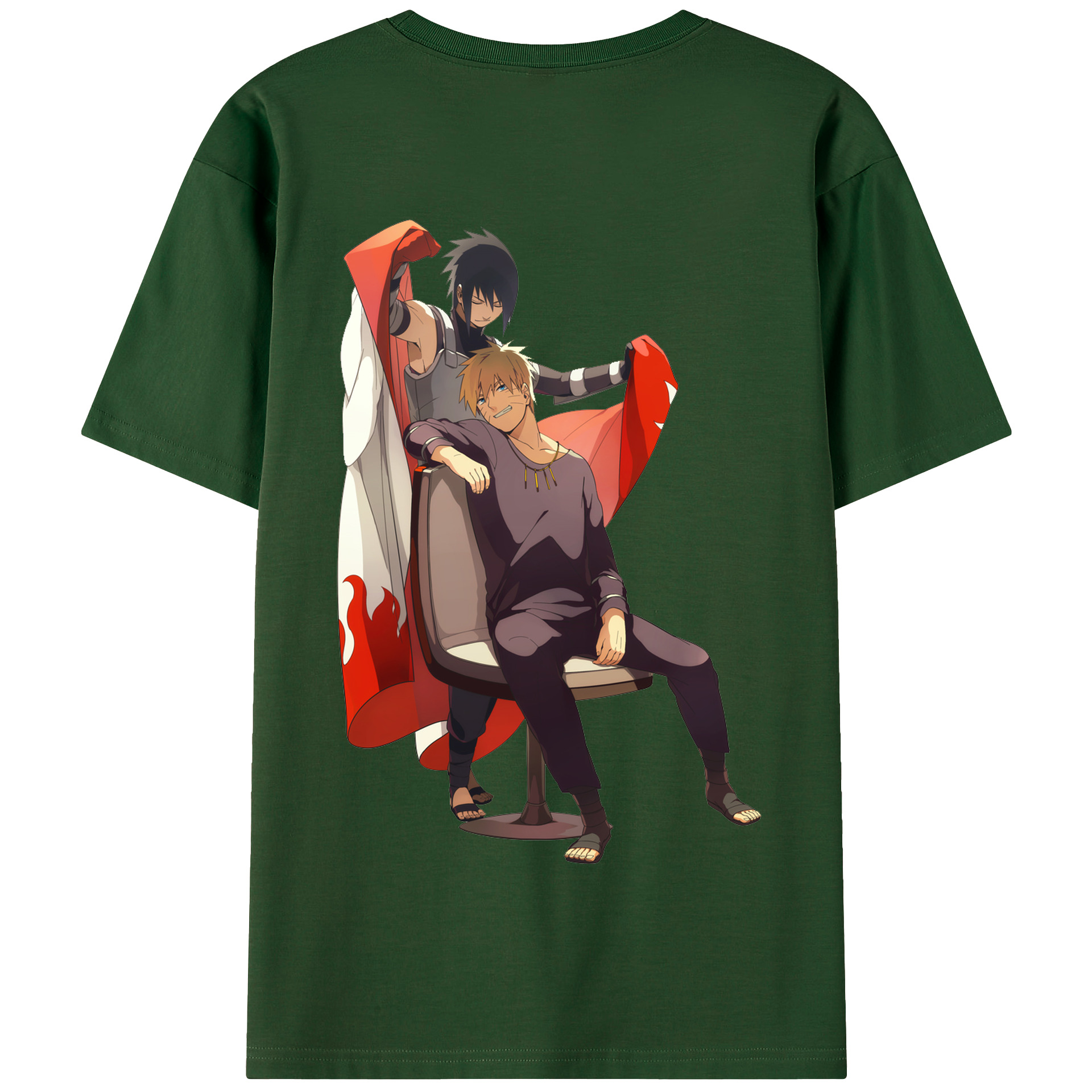 （画像用） NARUTO -ナルト- うずまき ナルト Uzumaki Naruto 綿100％半袖Tシャツ（背面プリント）